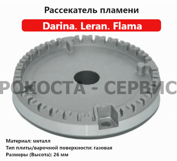 Рассекатель среднего пламени Darina 2313 X выбор из каталога запчастей фото1